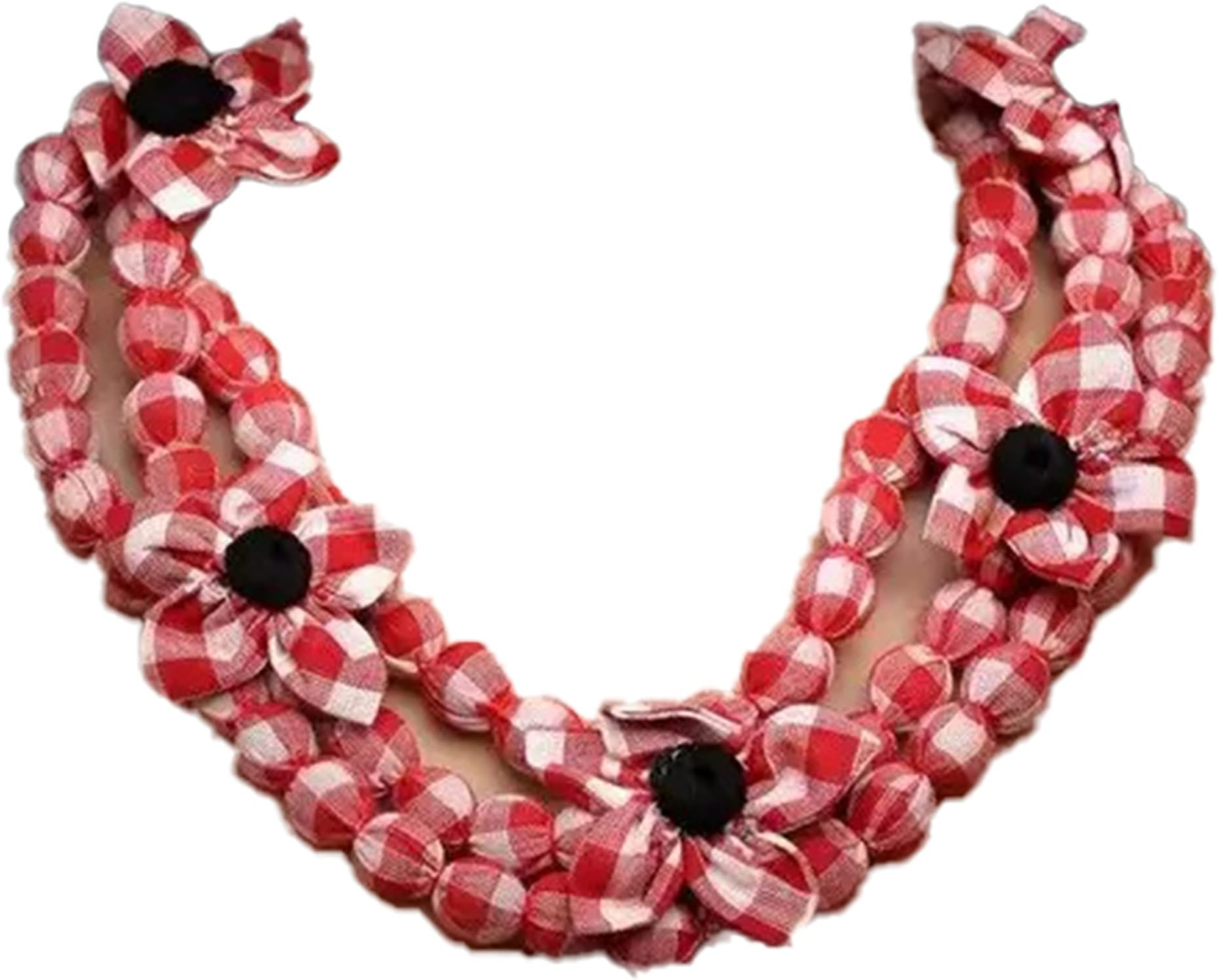 3 Layer Fabric Handmade Necklace Set For Women Handmade Jewelry Gift For Her by Jewel Wala