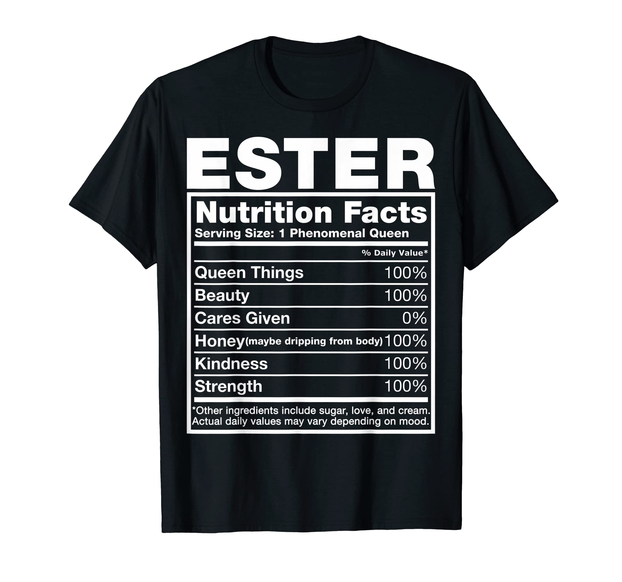 Ester Nutrition Facts T-Shirt Ester Name Birthday Shirt T-Shirt
