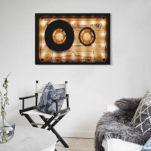 Miniatura 5 de Retro Cassette Canvas Decor, Canvas Gift, Oversized Wall Art, Shining Audio Cassette, Modern Canvas Wall Art Decor Poster Canvas Poster Wall Art