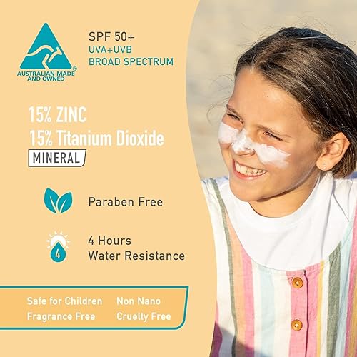 Miniatura 2 de Sun Zapper Protector solar de óxido de zinc blanco mineral SPF 50+ resistente al agua para cara y cuerpo, adultos, niños (0.42 onzas, 0.42 oz) de