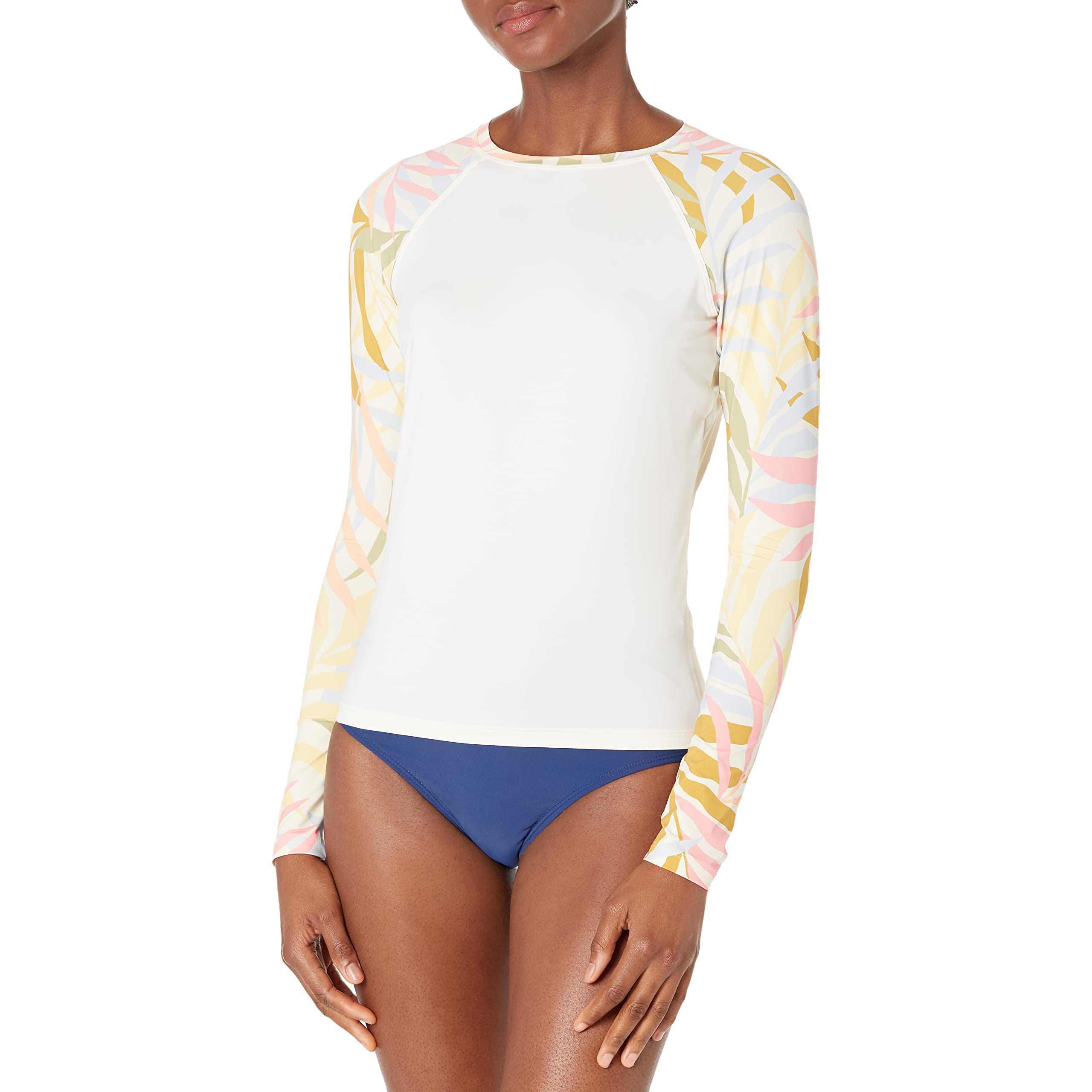 Women's Standard Classic Long Sleeve Rashguard, Salt Crystal Print, Large-image-12