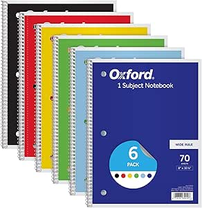 Wide Ruled Spiral Notebooks