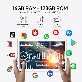 Qetupa Android 13 タブレット 128GB 8GB RAM Qetupa S3 10.1
