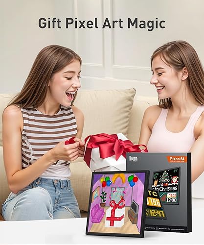 Miniatura 7 de Divoom Pixoo-64 - WiFi Pixel Cloud Digital Frame with APP Control,64 X 64 LED Panel Display Frame for Gaming Room Decoration/Social Media Fans