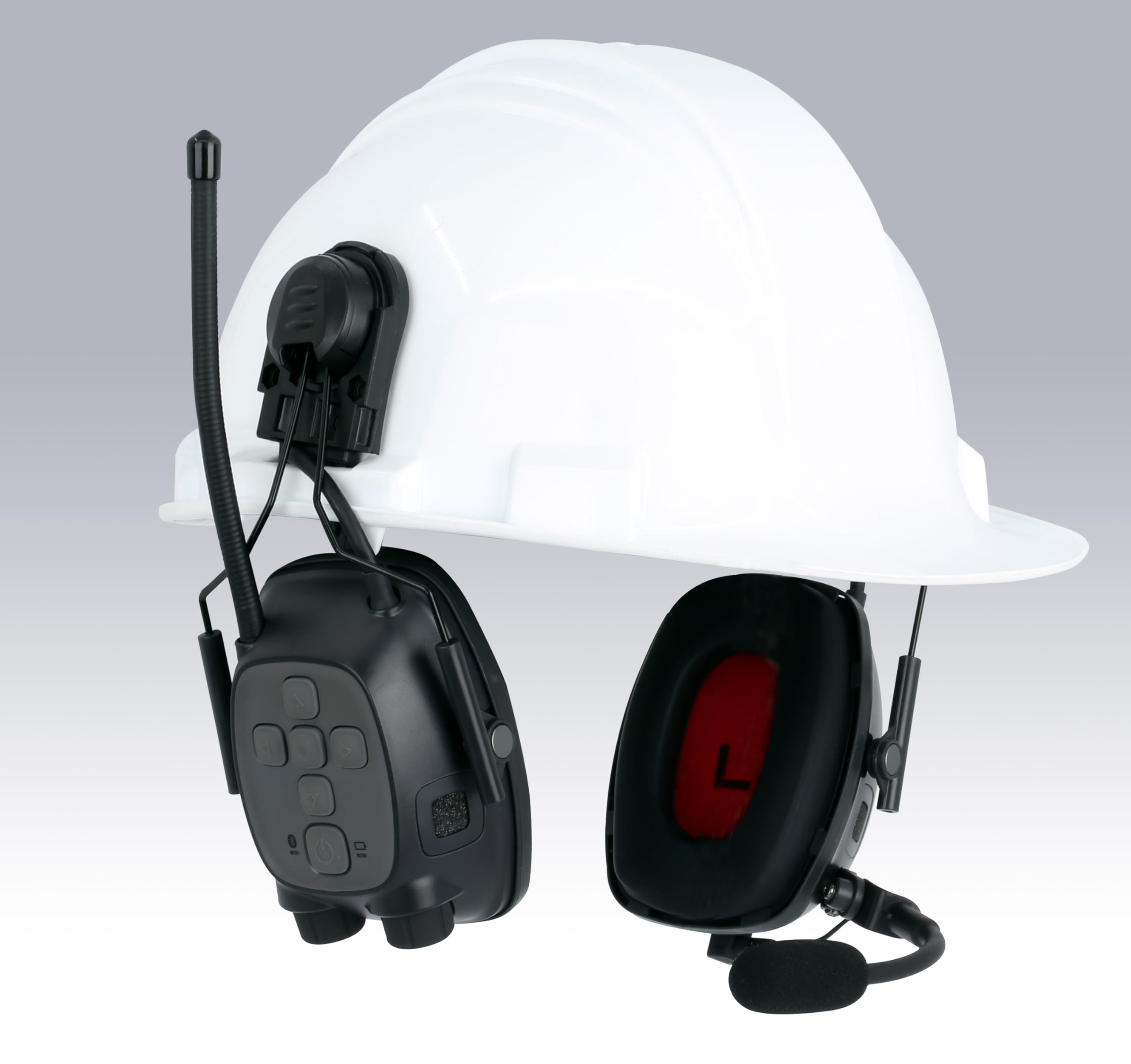 Howard Leight Honeywell Sync Wireless Electo 1035342 Orejera Activa Bluetooth con función Hearthrough con Radio FM, versión de Casco, SNR 33 dB (1 Pieza)