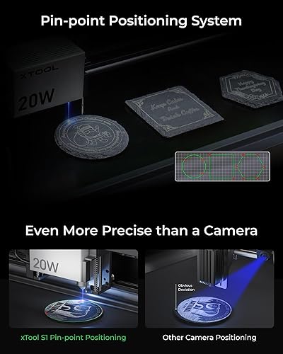 Miniatura 3 de xTool Grabador láser S1, cortador láser de diodo cerrado 20w y máquina de grabado láser con asistencia de aire inteligente y panal para grabado y