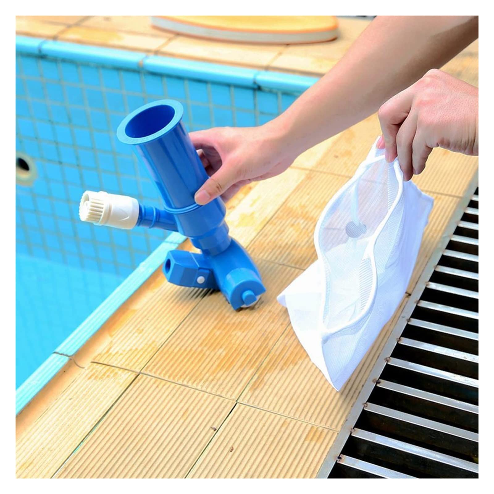 Zestaw do czyszczenia basenu Siatka ratownicza Basen Woda Odkurzacz do czyszczenia Konserwacja Narzędzia Akcesoria Z głowicą ssącą Skimmer Net(1pc Suction Head)