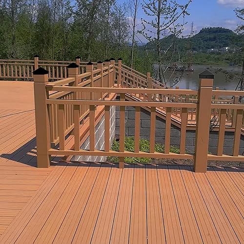 Miniatura 7 de Voittozege Paquete de 16 tapas de poste negras de 6 x 6 pulgadas, tapas de poste de pirámide de aluminio, cubiertas decorativas para postes de valla