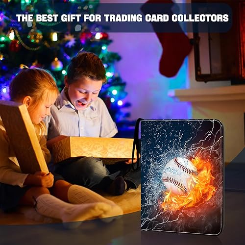 Miniatura 6 de HESPLUS Carpeta de tarjetas con 9 bolsillos, carpeta de tarjetas coleccionables con mangas, carpeta de tarjetas de béisbol, carpeta de tarjetas