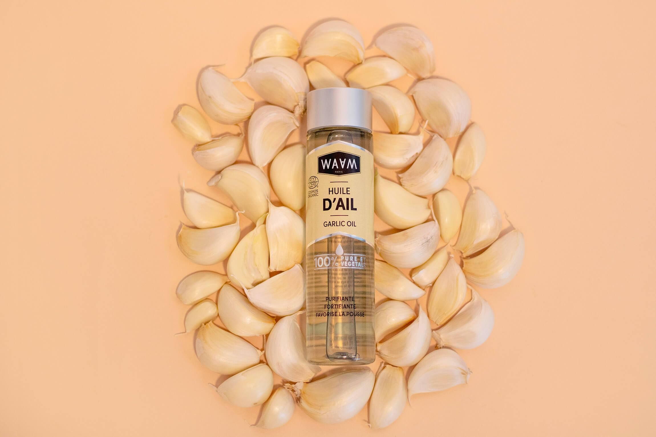 WAAM Macérât Huileux d'Ail, Huile Capillaire Fortifiante, 75ml