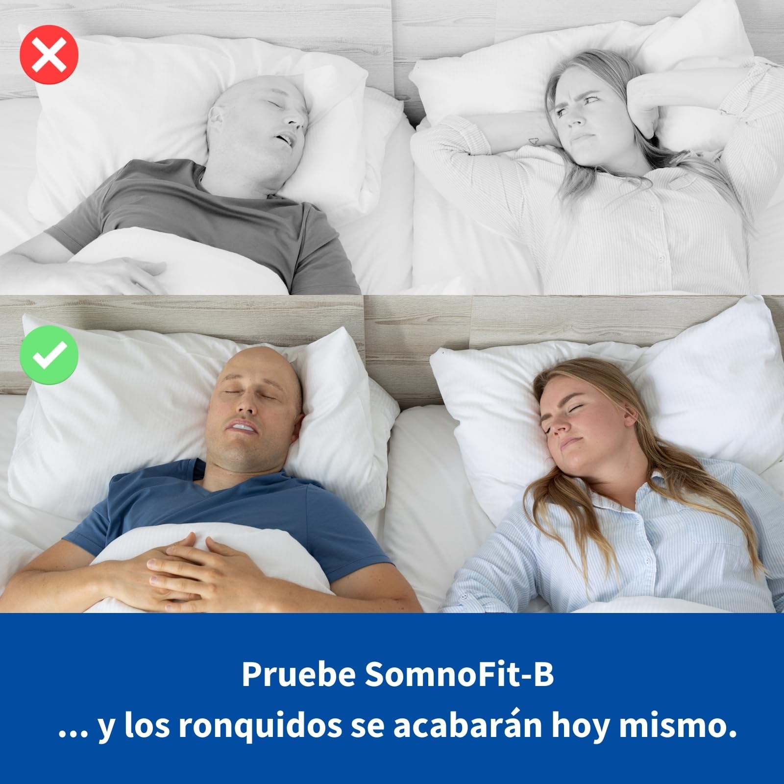 SomnoFit -B Férula para ronquidos para mandíbula grande, muy cómodo de llevar, del fabricante suizo premium