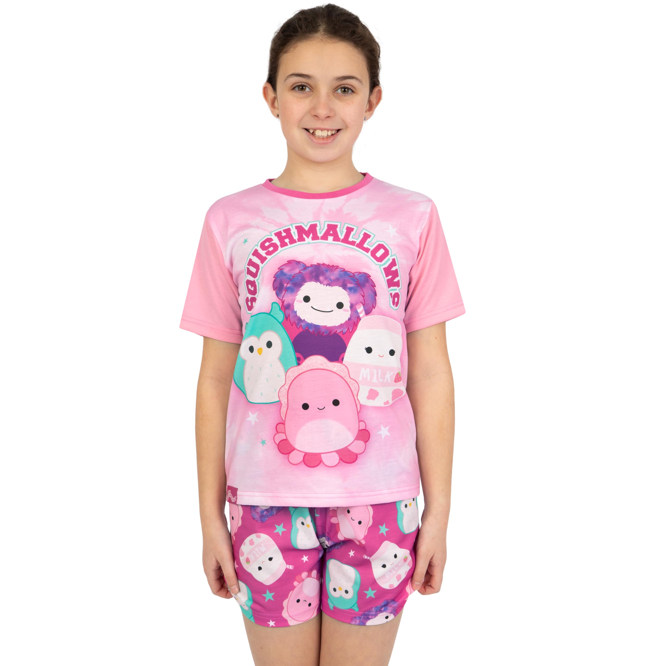 Squishmallows Pigiama Bambina, Pigiama Bambino Manica Corta, Pigiami Ragazza Estate