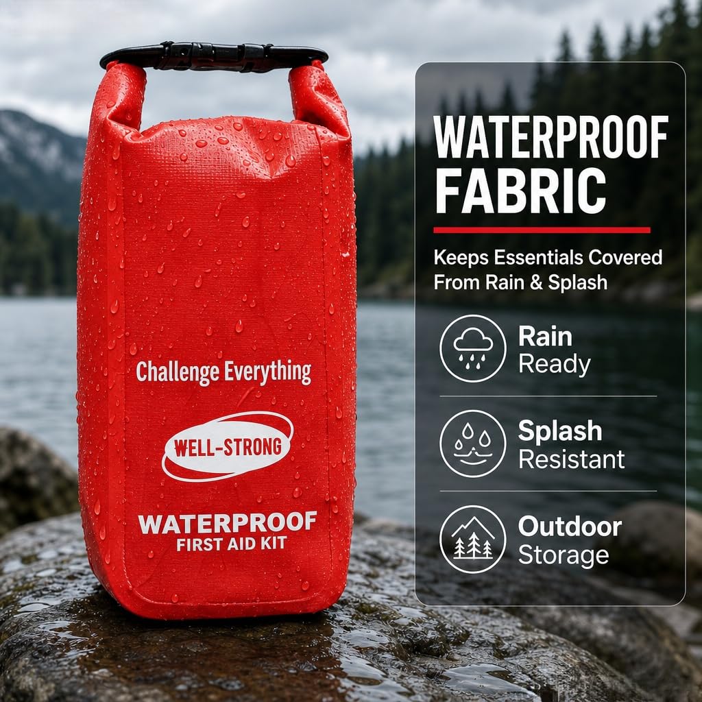 Kit de primeros auxilios de supervivencia impermeable para barco, kit de emergencia para pesca, kayak, canotaje, natación, camping, rafting, playa, 123 piezas
