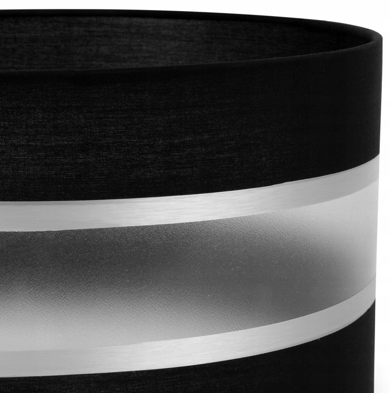 Light-Home Elegance Lampenschirm - Moderner Lampenschirm für Deckenleuchte - für Schlafzimmer Wohnzimmer und Küche Deckenleuchten im Loftstil modern - Textil für E27 - Schwarz 40cm