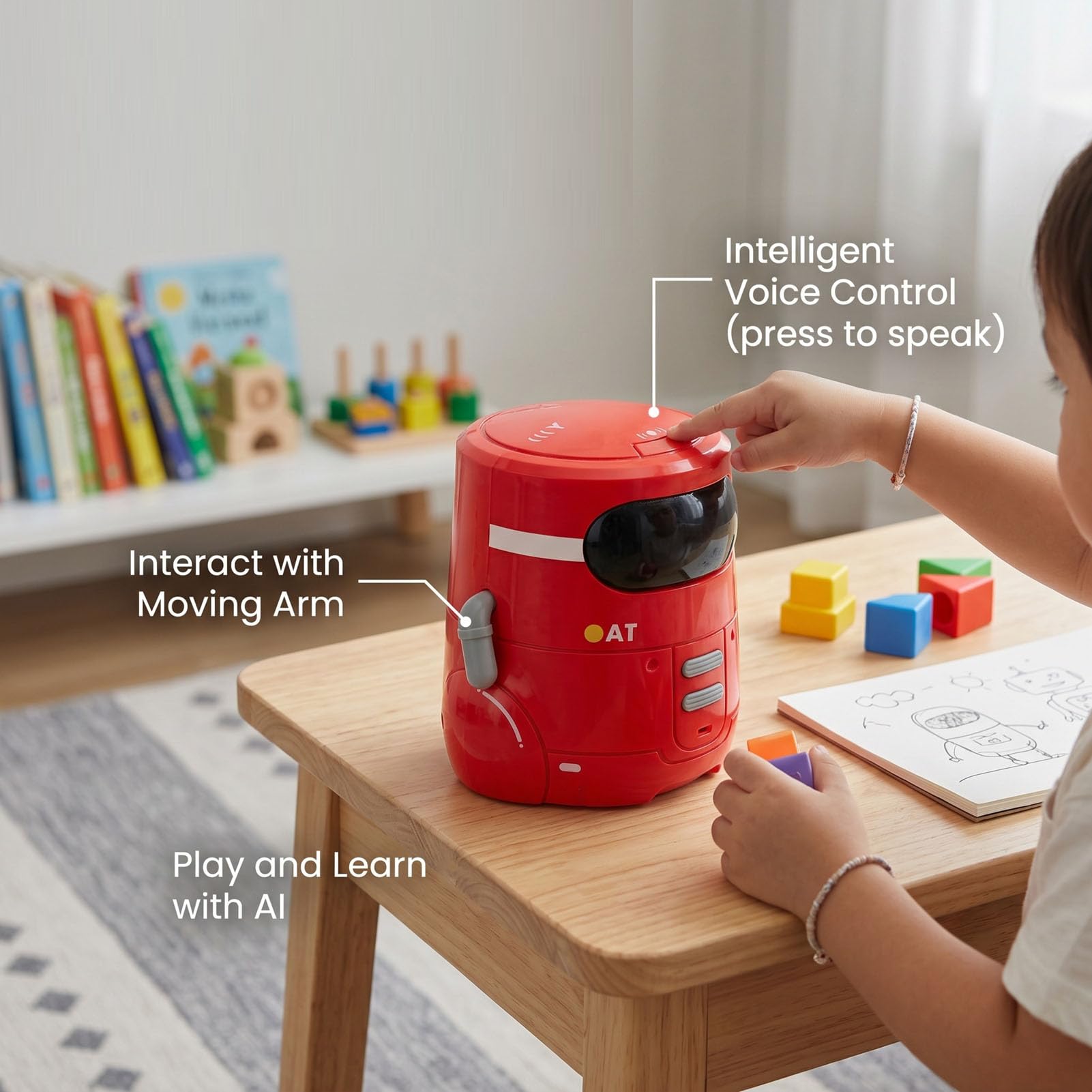 Matybobe Robot Inteligente para Niños, Compañero Interactivo con Control
