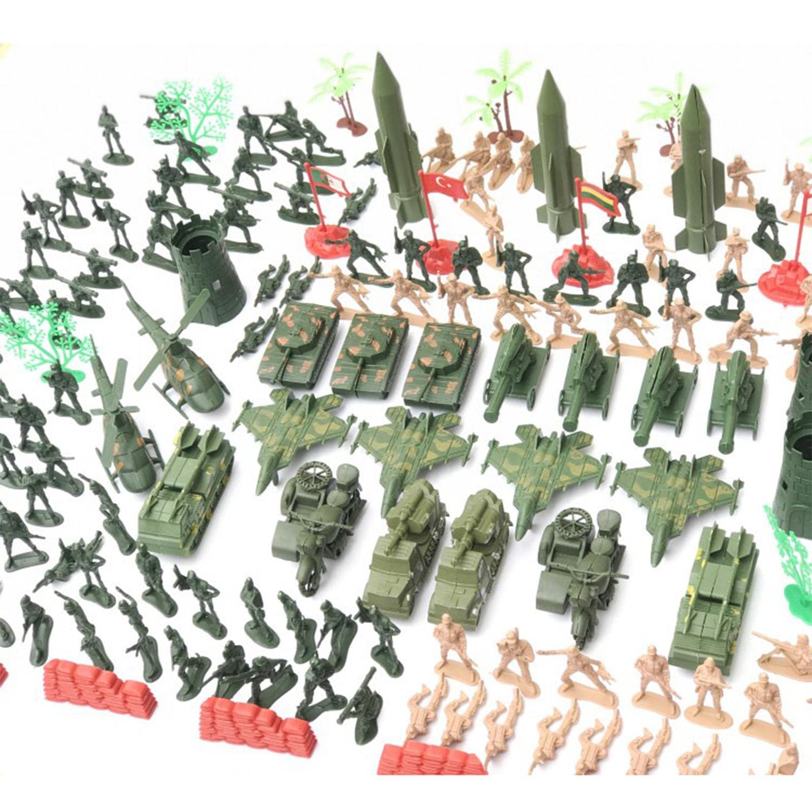 Colcolo 203 Teiliges Armee Spielfiguren Set, Soldaten Spielset, Modell für Jungen Und Mädchen