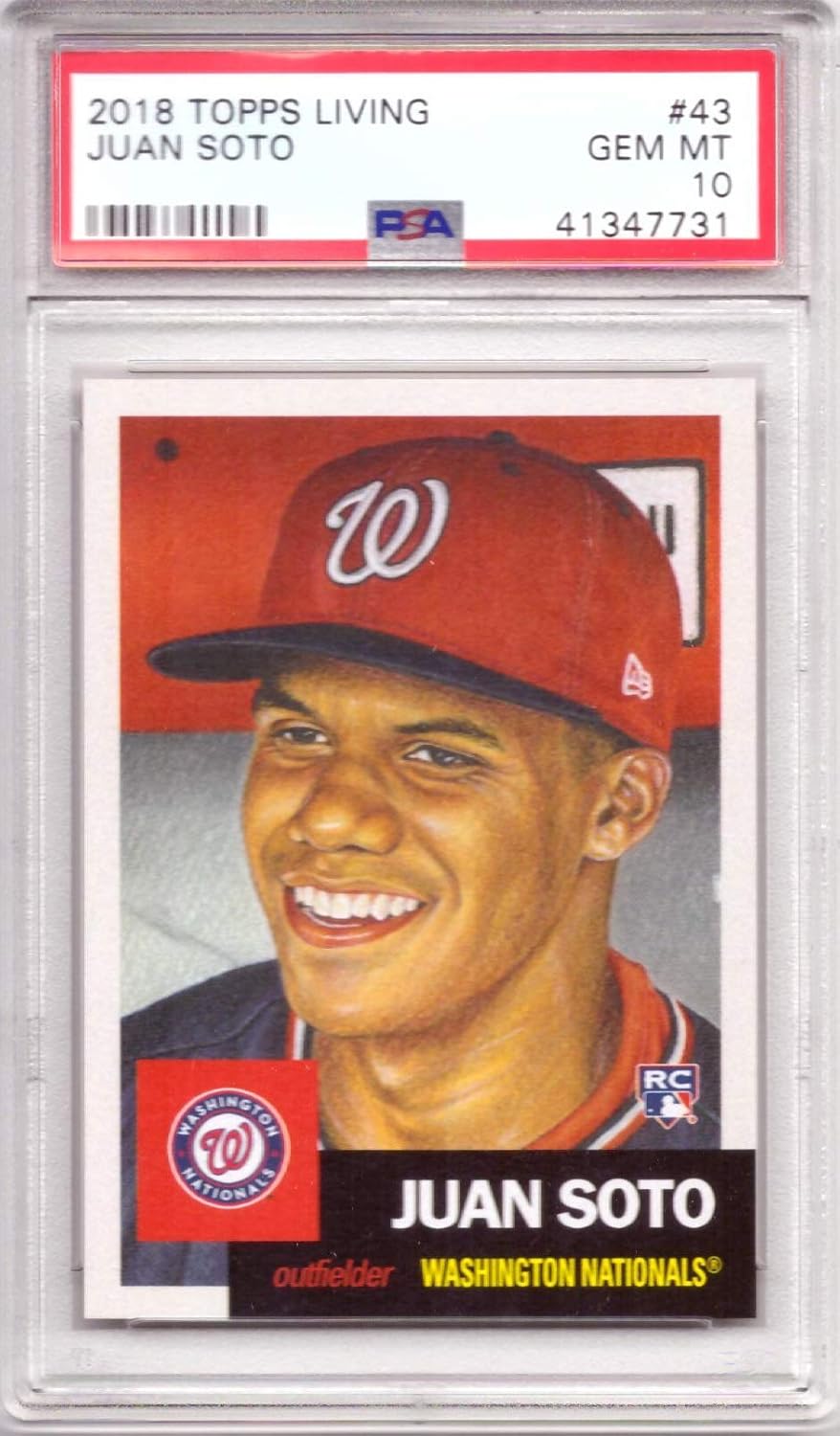 2018 Topps Living Set Baseball #43 Juan Soto Rookie Card Graded PSA 10 Gem Mint