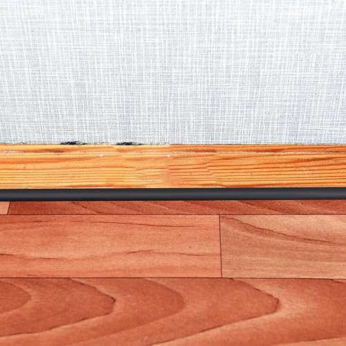 Miniatura 4 de Angoily 1 rollo de alfombra de área de azulejos negros decoración negra piso laminado alfombra a azulejo tira de transición laminado piso de madera