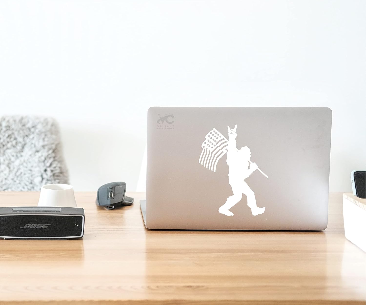 – Big Foot Rock on American Flag Sticker–Vinyl Decal for Car and Van – Indoor & Outdoor use for Long Lasting – Waterproof Stickers for Waterbottle & Laptop–Removable Sticker–VC 406 - Image 5