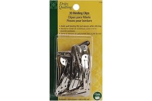Dritz 3159 Binding Quilter Wonder Clips for Quilting, Silver, Medium (30-Count)