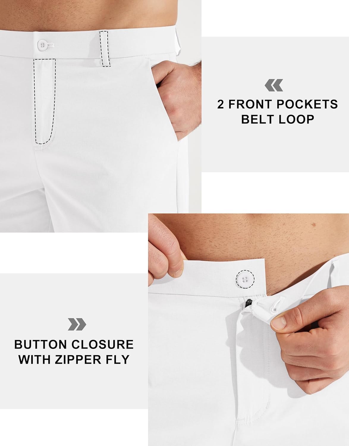 Libin Mens Golf Pants Stretch Work Dress Pants 30"/32"/34" Quick Dry Lightweight Casual Comfy Trousers with Pockets - Image 4