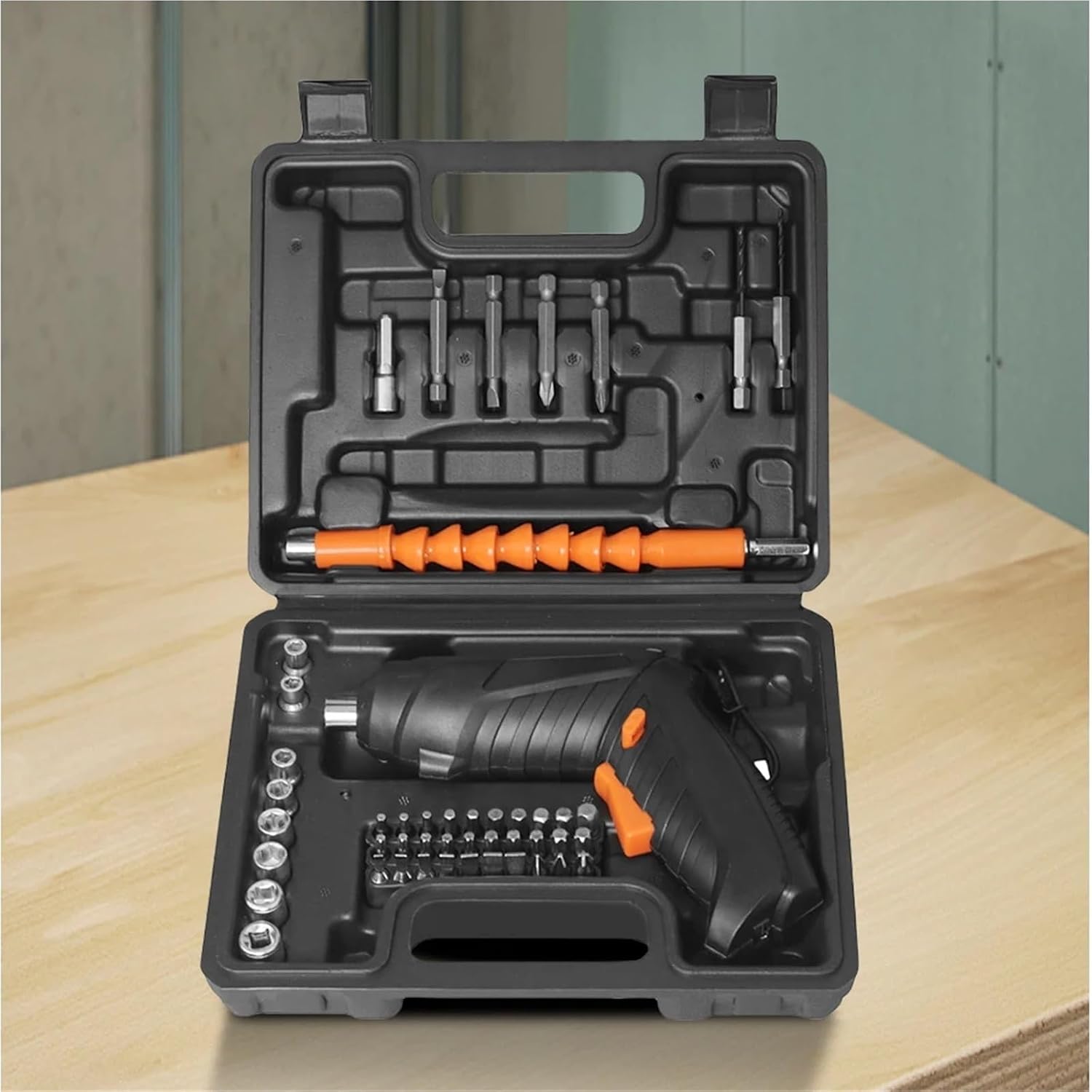 Screwdriver, Electric Screwdriver With Rotating Handle LED Light Power With Driver Bit Set Gifts For Men,repairing electrical