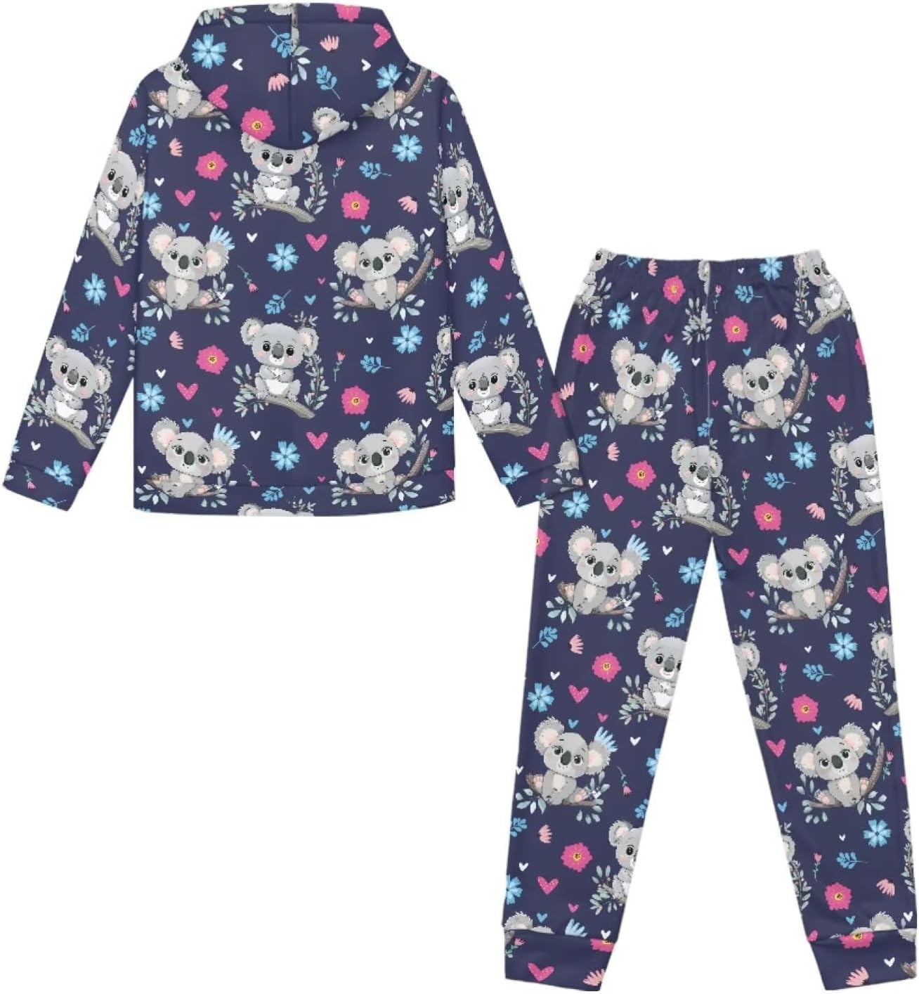Girls 2 Piece Tracksuit Athletic Sweatsuits Pullover Kids Sweatshirt Sweatpants Fall Casual Children Sweat Suits