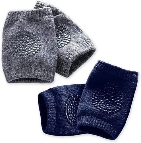 Miniatura 6 de Kalevel Rodilleras para gatear para bebés, protectores antideslizantes para bebé niño y niña (2 pares)