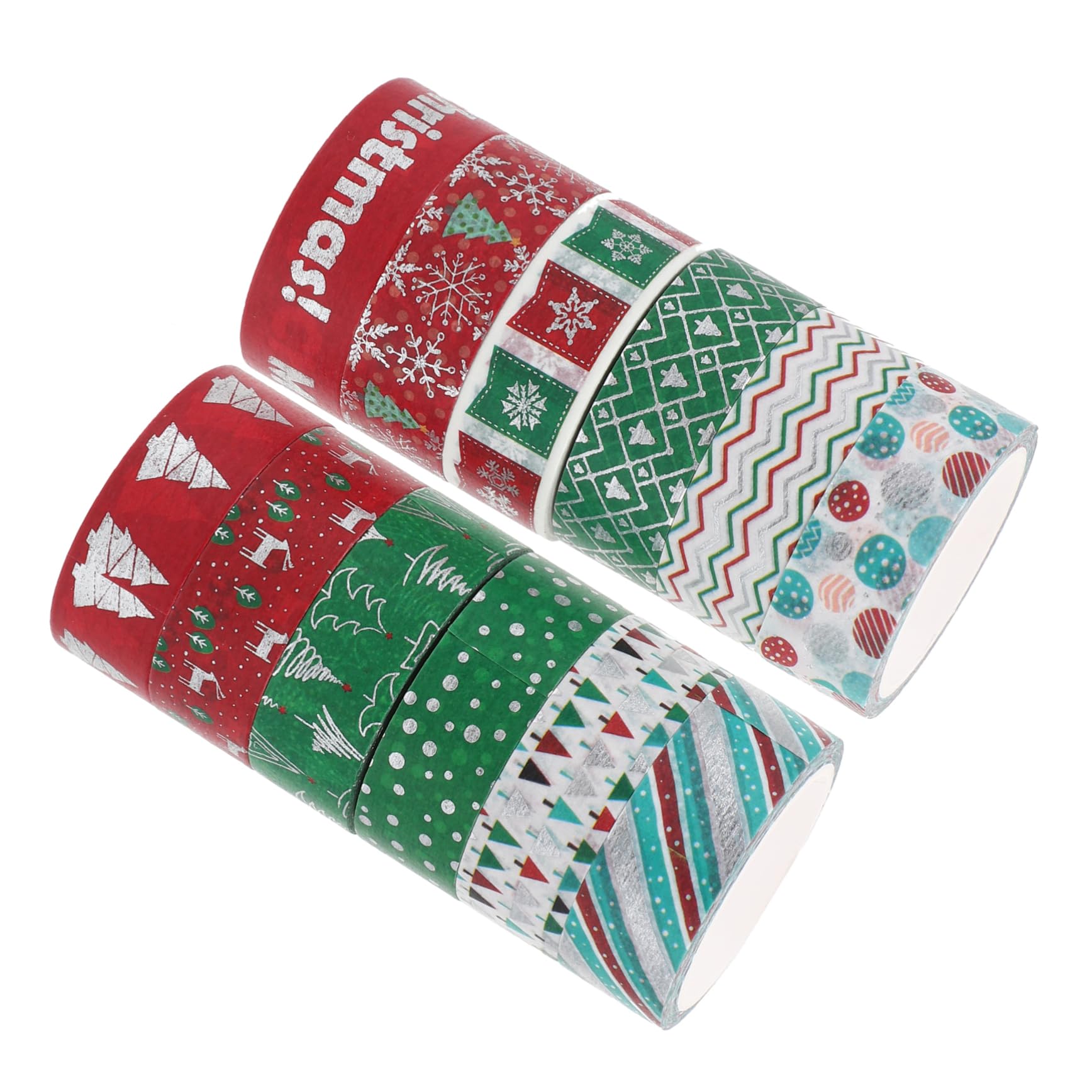NUOBESTY 36 Piezas Cinta washi navideña Cinta washi árbol de Navidad planificador de Cinta washi Scrapbooking decoración navideña Cinta magnética Cinta Decorativa Cinta bronceadora Cuenta