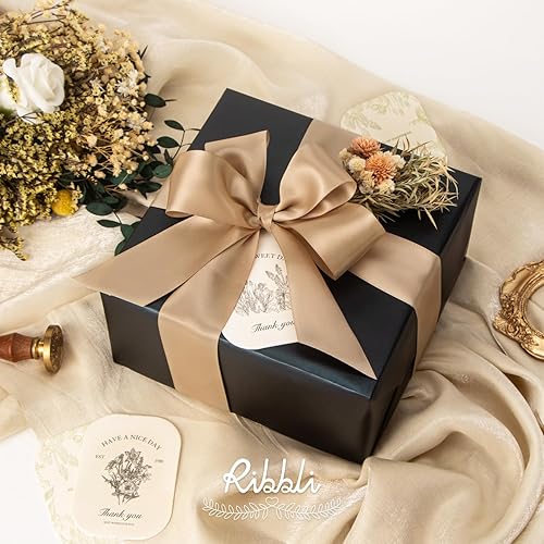 Miniatura 26 de Ribbli Papel de regalo metálico negro mate, papel de color sólido, perfecto para cumpleaños, Navidad, baby shower, boda, día de San Valentín, 30