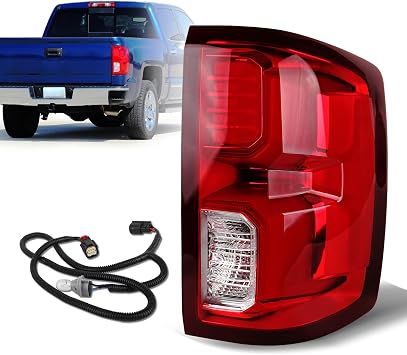 Led Tail Light Compatible with 2016 2017 2018 Chevy Silverado 1500 LTZ/High Country Taillights Tail Light Assembly with Harness GM2801294 84288719  Right Passenger Side