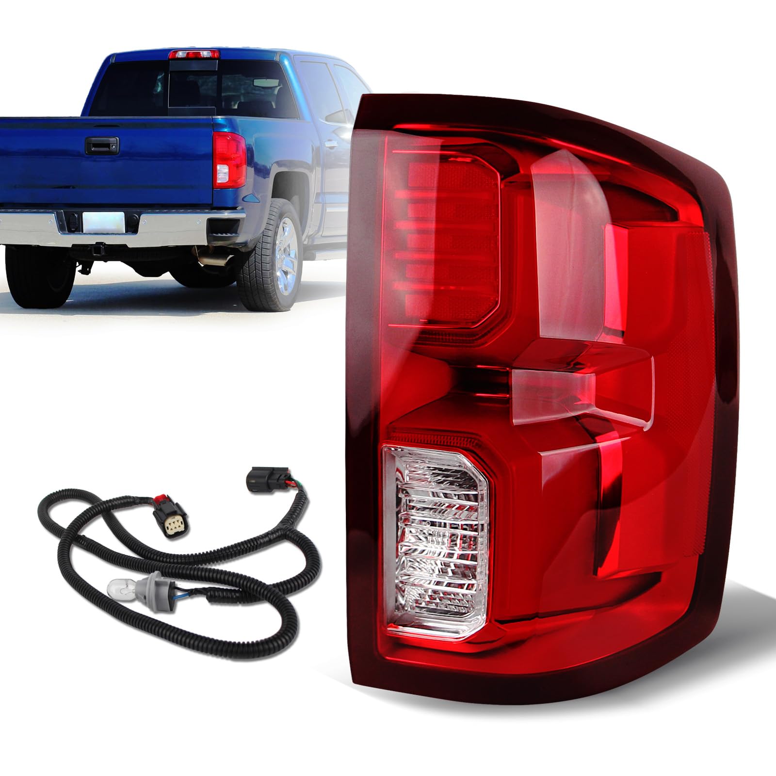 USSBAYE LED Tail Light for Chevy Silverado