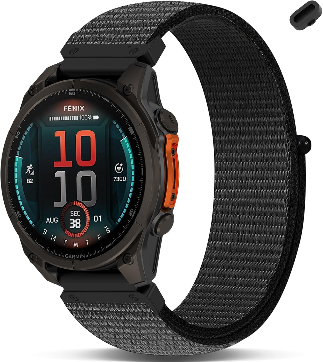 Nylon Quick Fit Watch Bands Compatible with Garmin Fenix 8 43mm/7S Pro/7S/6S Pro/6S/5S/5S plus,20mm Soft Lightweight Adjustable Sport Hook and Loop Strap for Approach S70 42mm Accessory