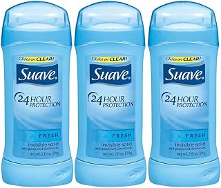 Suave Invis SLD Shw Size,2.6 Ounce (Pack of 3) Suave Fresh Invisible Solid Deodorant