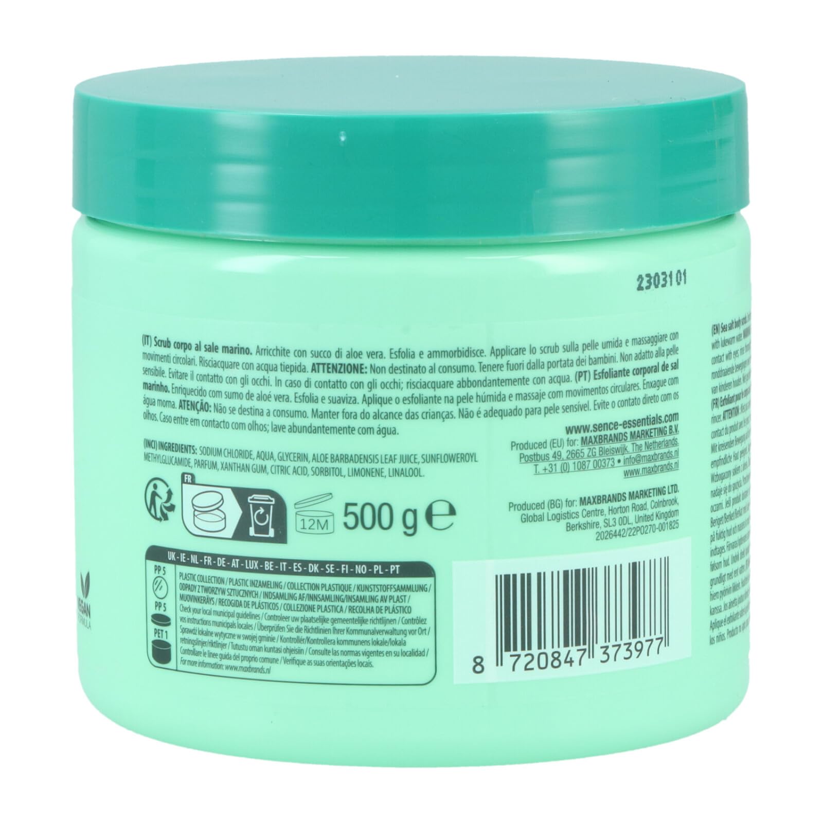 SENCE SCRUB CIAŁO 500 GR. SEA SALT ALOE PRAWNY WAZON