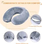 Travel Pillow,100% Pure Memory Foam U Shaped Neck Pillow,Super Lightweight Portable Headrest Great for Airplane, Car,Home,Office,Sleeping Rest (Grey)