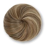 SARLA Hair Bun Extension Synthetic Drawstring Updo Fake Ballet Bun for Women Lady Donut Chignon Sandy Brunette