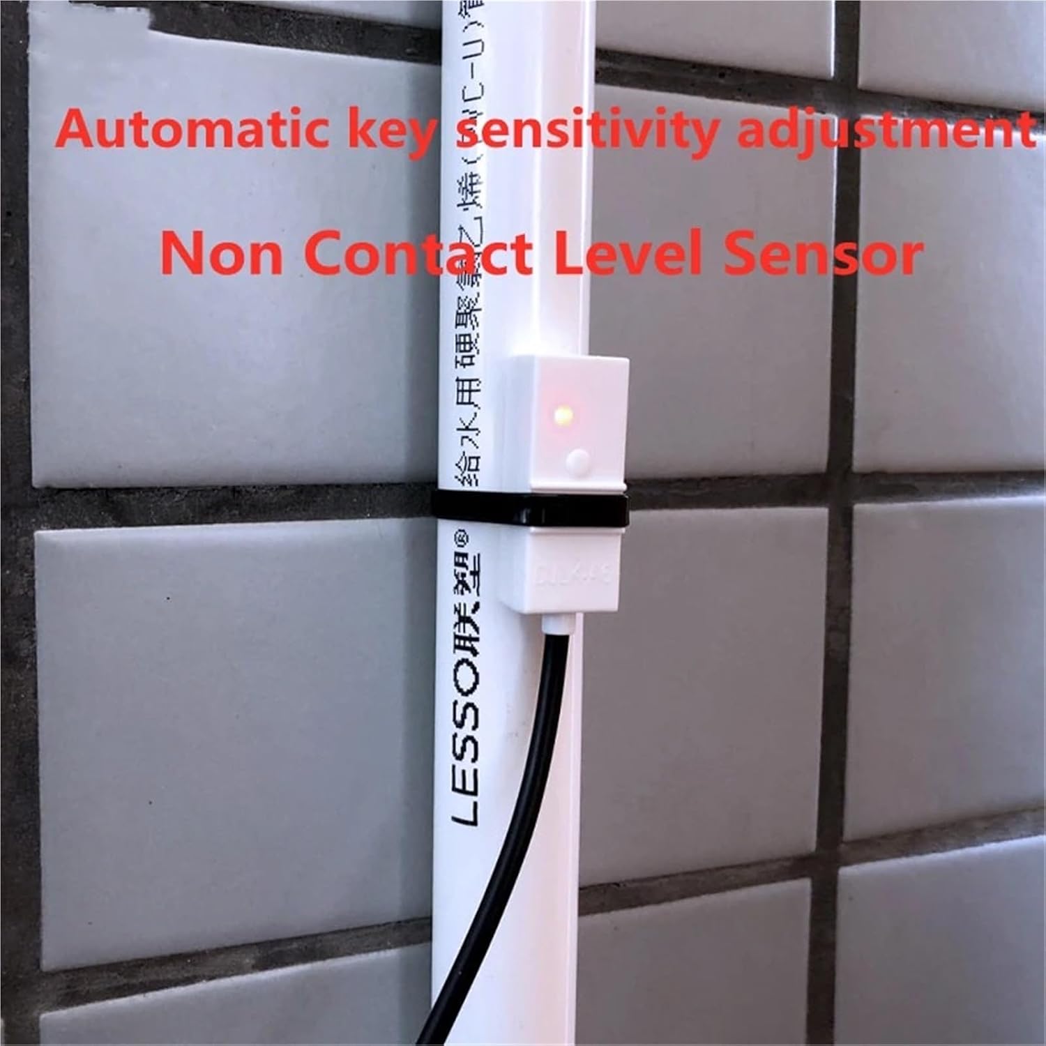 Water Level Sensor, Liquid Level Sensor, 4-25mm Pipeline Water Shortage and Full Water Alarm, Non-Contact Liquid Level Switch(PNP 12-24V NO)