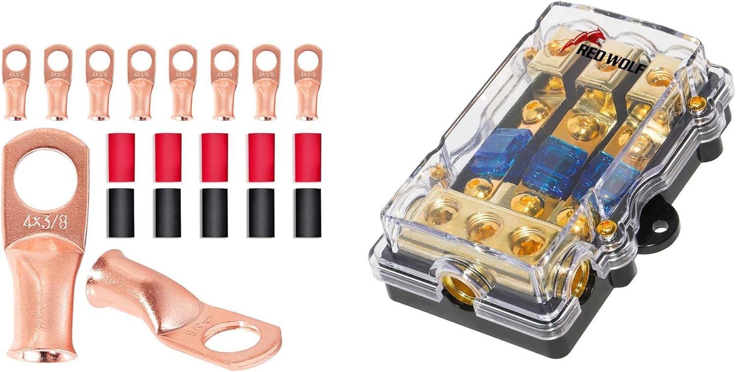 Recoil MPG4 4-Way Mini-ANL Fused Distribution Block, Solid Brass - View #5