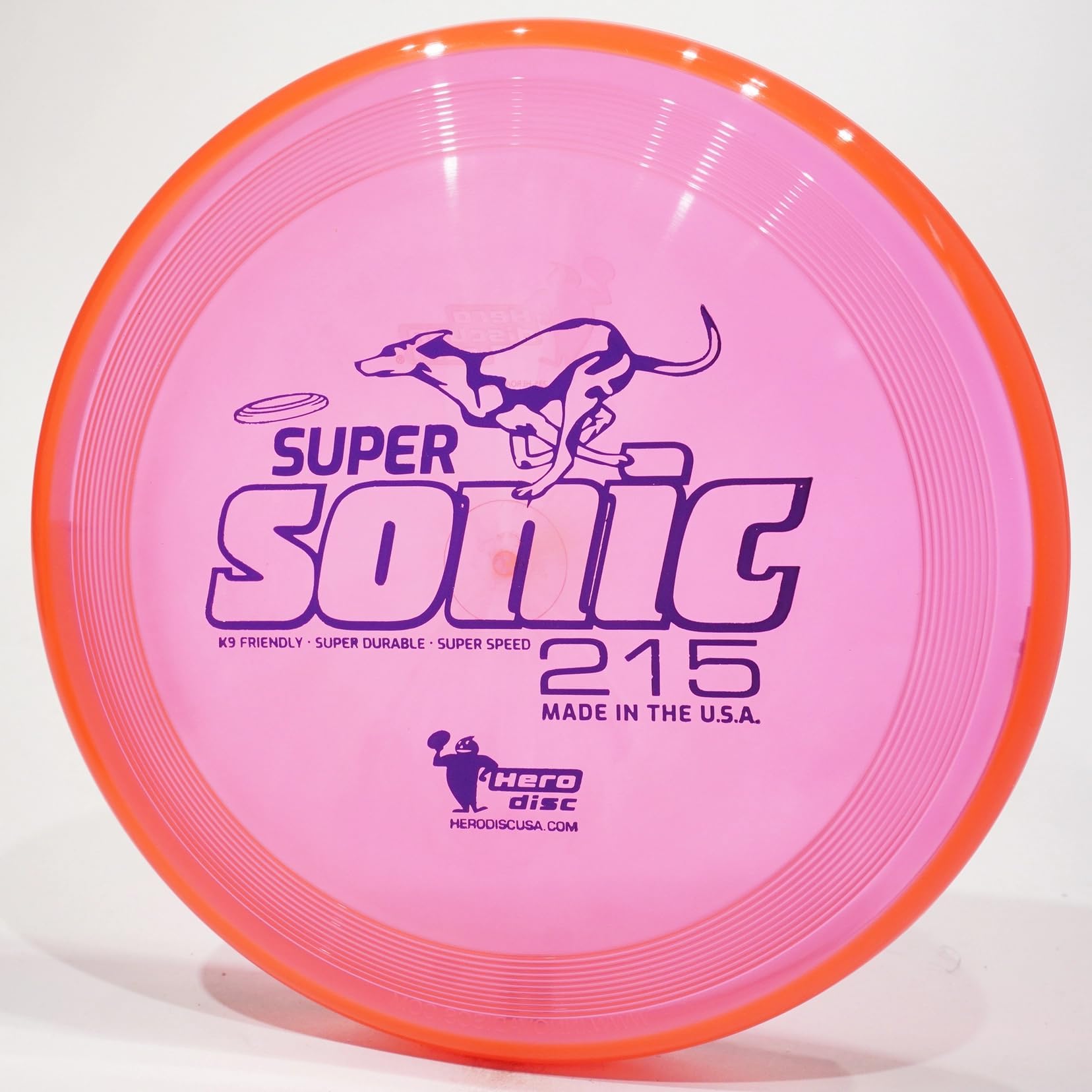 Hero Super Sonic 215 ~ K-9 Candy Material Dog Flying Disc Pink