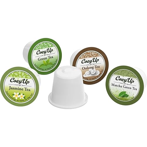 Miniatura 3 de Cozy Up  4 sabores  Tés verdes surtidos  Cápsulas compatibles con cafeteras Keurig K-Cup  Té verde matcha, té verde, té verde jazmín, té Oolong  36