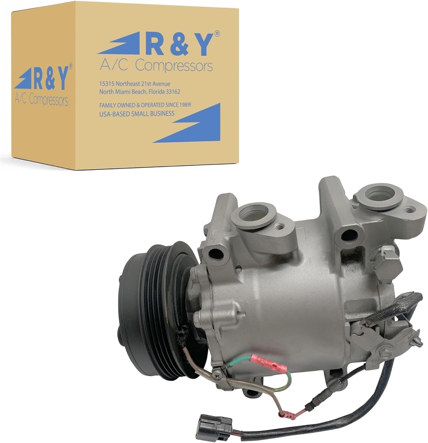 RYC AC Compressor and A/C Clutch IG579 (Fits Honda Fit 1.5L 2009, 2010, 2011, 2012, 2013)