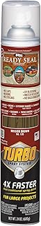 Ready Seal Exterior Wood Stain | Turbo Spray System | Professional Grade Oil-Based Stain and Sealer in One | Ideal for Decks, Fences, Pergolas, Wood Siding & More | 24 Ounce | Mission Brown