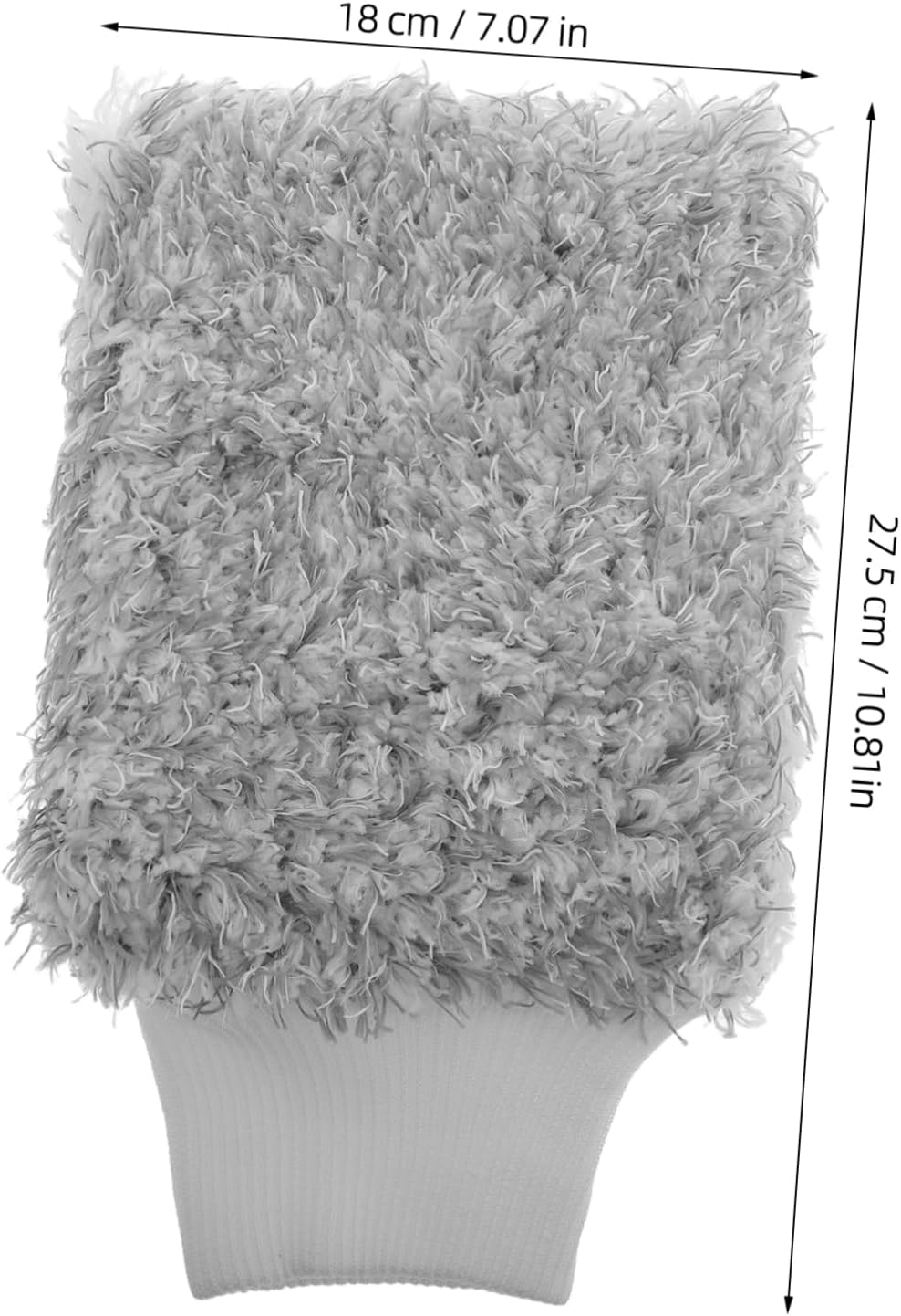 Zerodeko Automotive Car Wash Mitt Thick Microfiber Glove for Scratch Cleaning Dual-Sided Fleece Fits All Car Models Convenient Storage and Portability