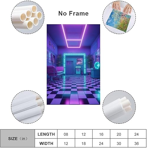 Miniatura 2 de josnmre Retrowave - Póster retro estético de neón Synthwave Cyberpunk para decoración estética de habitación, papel tapiz de pared para dormitorio,