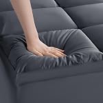 BaliChun Matelas Topper Twin Taille extra épais Matelas Pad 400TC Coton Top Cooling Soft Respirant Oreiller Top Matelas Housse 8-21" Deep Pocket Fitress Protecteur (39x75 Pouces blanches)