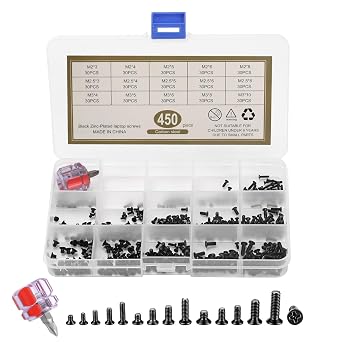 450 Pcs M2 M2.5 M3 Micro Screw Set for Laptop Computer Repair
