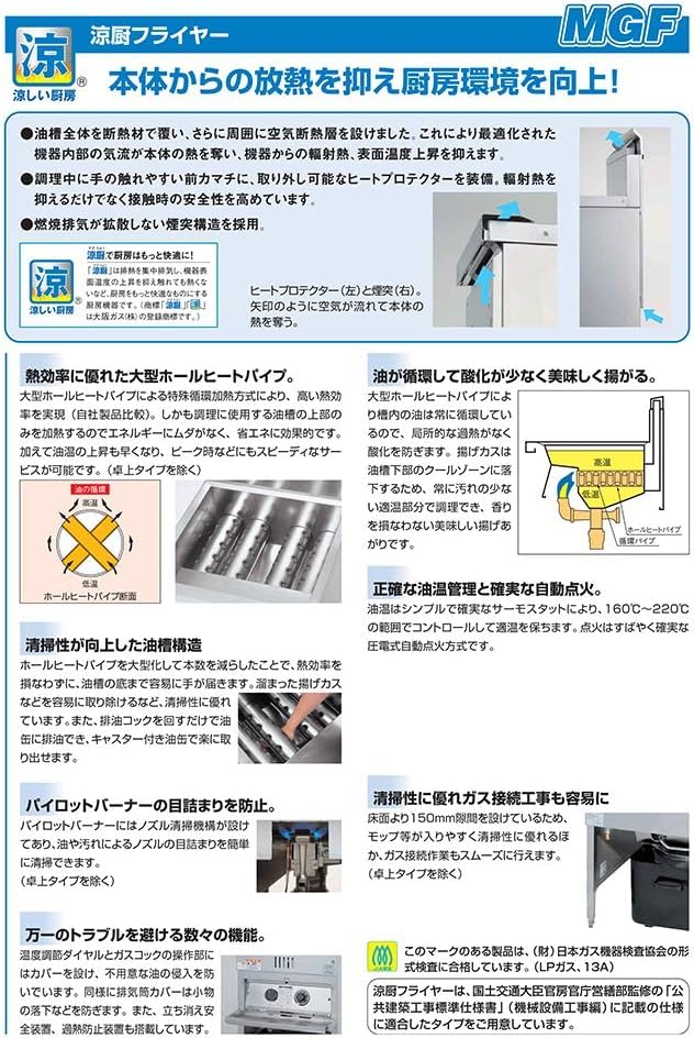 Amazon.co.jp: マルゼン ガスフライヤー スタンダードシリーズ 卓上 