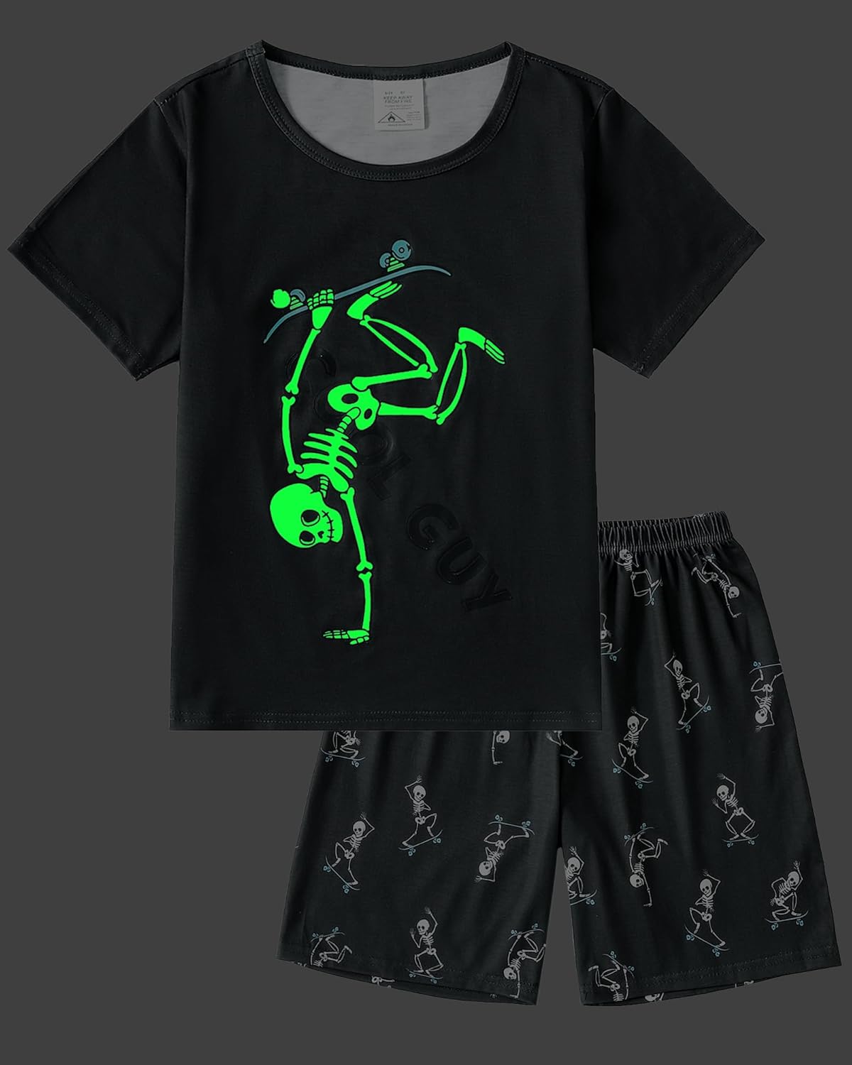 MyFav Boys Pajamas Sets Glow in Dark Skull Sleepwear Kids - Image 3