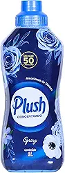 Plush, Amaciante de roupas e tecidos, Concentrado, Aroma Spring, 1 litro, Azul